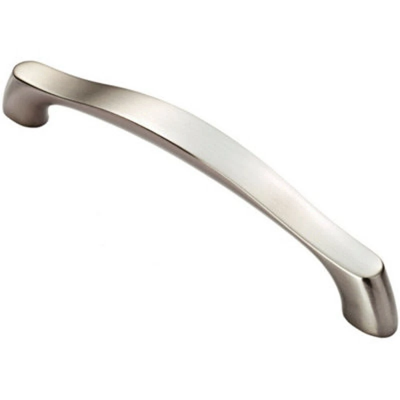 Image of Loops Chunky Arched Grip Pull Handle 194 x 17mm 160mm Fixing Centres Satin Nickel Metallics unisex