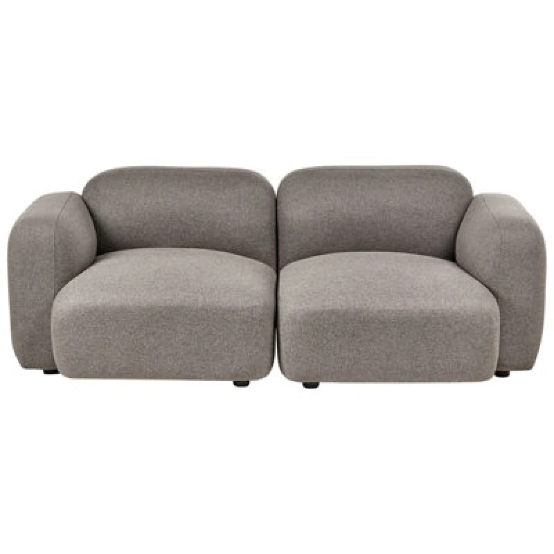 Image of Beliani Sofa 3 Seater Afoss Fabric Dark Grey