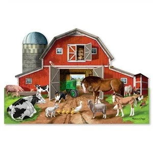 Image of Melissa and Doug Busy Barn Yard Shaped Floor Puzzle 32 Pieces
