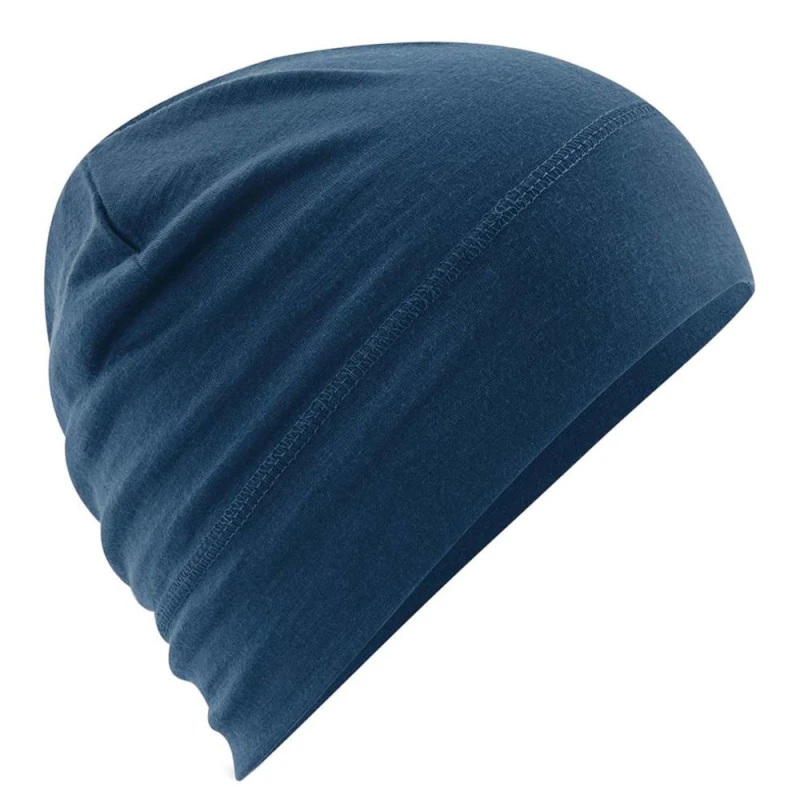 Image of Beechfield Beechfield Men Merino Wool Beanie in Blue Blue One Size Male 5063107038494