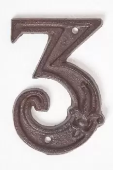 Image of Cast Iron House number, 3