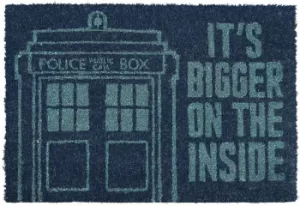 Image of Doctor Who Tardis Door Mat blue light blue