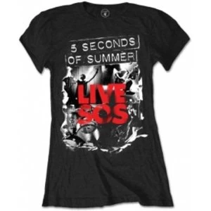 Image of R* 5 Seconds of Summer Live SOS Ladies Blk T Shirt: Small