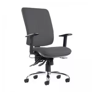 Image of Senza ergo 24hr ergonomic asynchro task chair - Blizzard Grey