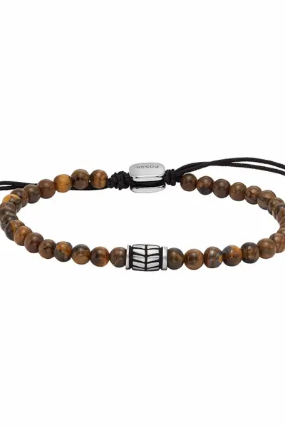 Image of Fossil Jewellery Gents Fossil Jewellery Beaded Bracelet JF04413040