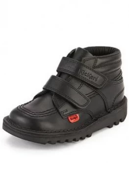 Image of Kickers Toddler Boys Kick Stylee Hi School Shoes - Black, Size 5