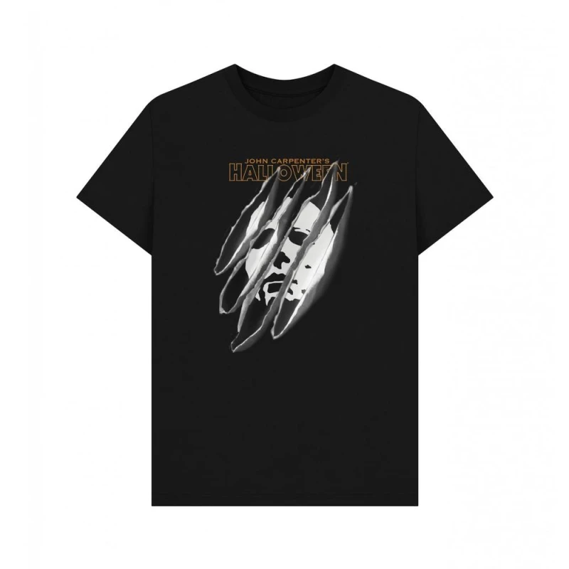 Image of Halloween Mens Slashed T-Shirt in Black Size: Small Black Male S