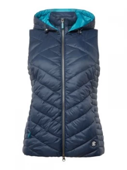 Image of Barbour Pentle Quilted Hooded Gilet Blue