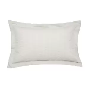 Image of Bedeck of Belfast Aris Woven Stripe Oxford Pillowcase, Silver
