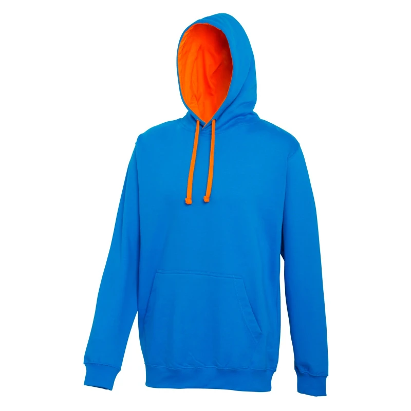 Image of AWDis AWDis Men Varsity Hooded Sweatshirt Hoodie in Mid Blue Size: X-Small Mid Blue XS Male 5054171853724
