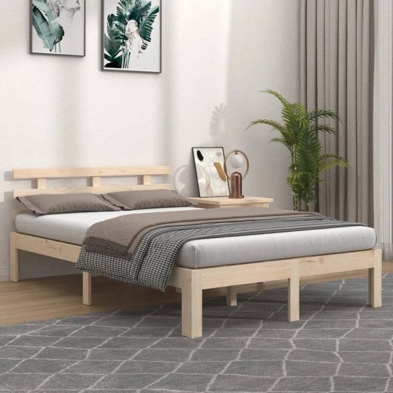 Image of VIDAXL Bed Frame without Mattress 135x190cm Double Vidaxl 8720286996744