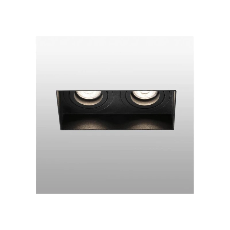 Image of Netlighting Hyde Trimless Black Tiltable square Recessed Downlight GU10 Black
