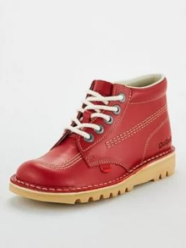 Image of Kickers Kick Hi Ankle Boot, Red, Size 3, Women