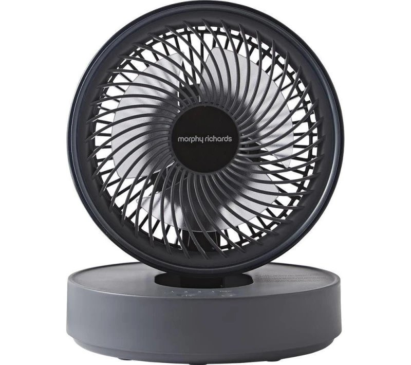 Image of Morphy Richards Air Flex Portable 6 Desk Fan - Grey, Silver/Grey 5056765400451