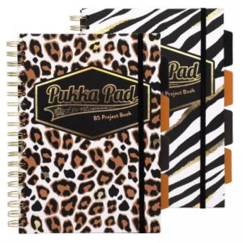 Image of Pukka Pad Wild Hardback Project Book B5 Assorted (2 Pack) 9523AST-WLD
