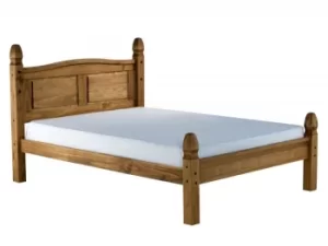 Image of Birlea Corona 4ft Small Double Waxed Pine Wooden Bed Frame Low Footend