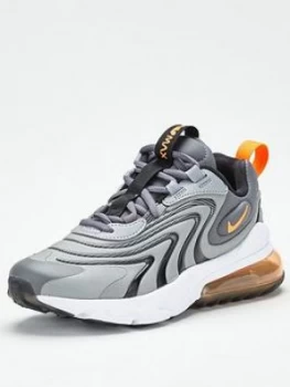 Image of Nike Air Max 270 React Eng Junior Trainer - Grey/Orange