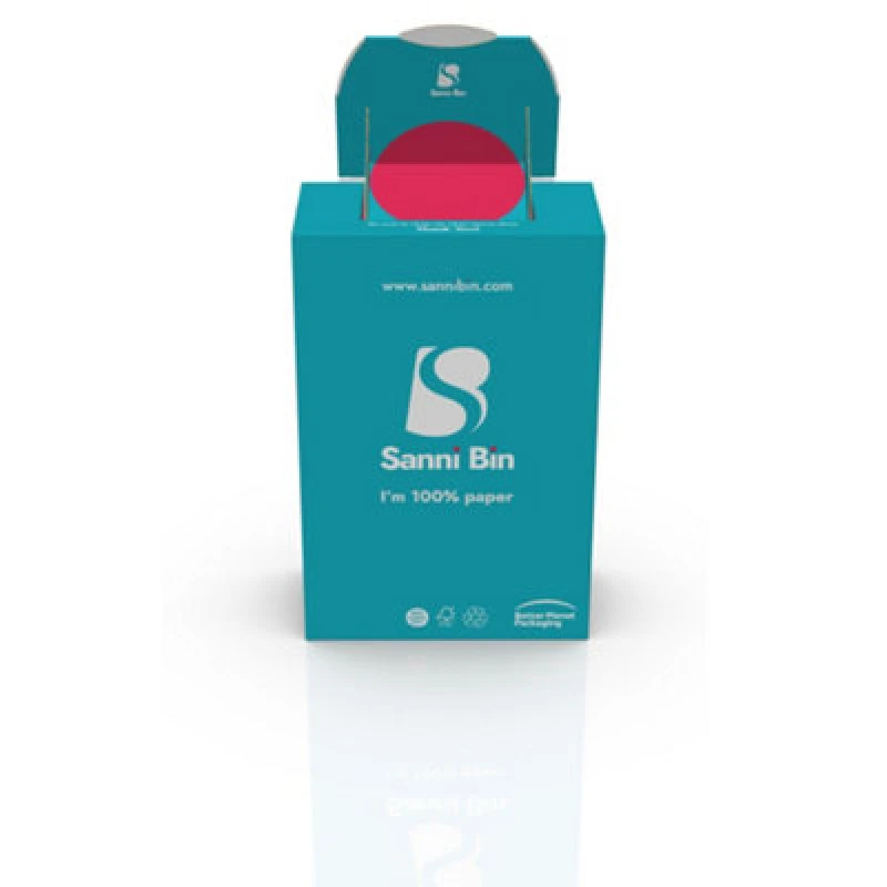 Image of Sanni Bin Sannibin Feminine Hygiene Flat Pack Disposal Bin (Pack of 10) SNB001 SNB001
