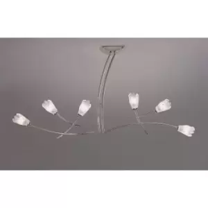 Image of Pendant lamp Pietra 2 Arm 6 Bulbs G9, polished chrome