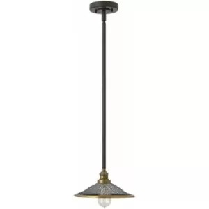 Image of 1 Bulb Ceiling Pendant Light Fitting Buckeye Bronze LED E27 100W Bulb