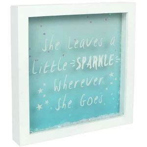 Image of She Leaves A Little Sparkle Glitter Box Frame