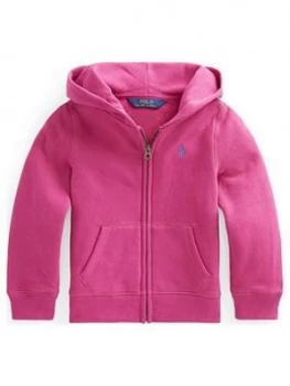 Image of Ralph Lauren Girls Classic Zip Through Hoodie - Pink