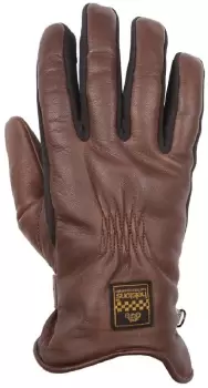 Image of Helstons Benson Motorcycle Gloves, black-brown, Size M L, black-brown, Size M L
