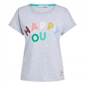 Image of Oui Happy T Shirt - Grey 9283