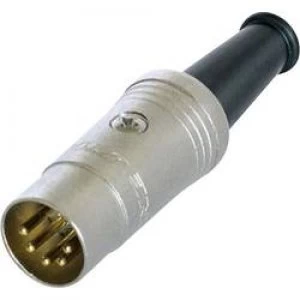 Image of DIN connector Plug straight Number of pins 5 Black Rean AV NYS322G