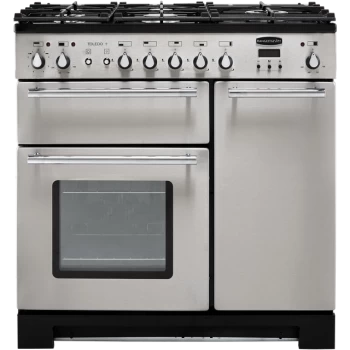 Image of Rangemaster Toledo + TOLP90DFFSS/C 90cm Dual Fuel Range Cooker - Stainless Steel / Chrome - A/A Rated
