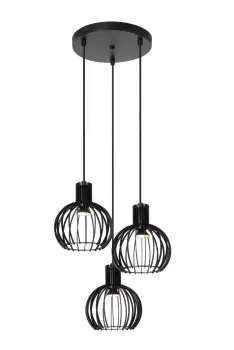 Image of Mikaela Modern Pendant light - Ø32cm - 3xE14 - Black