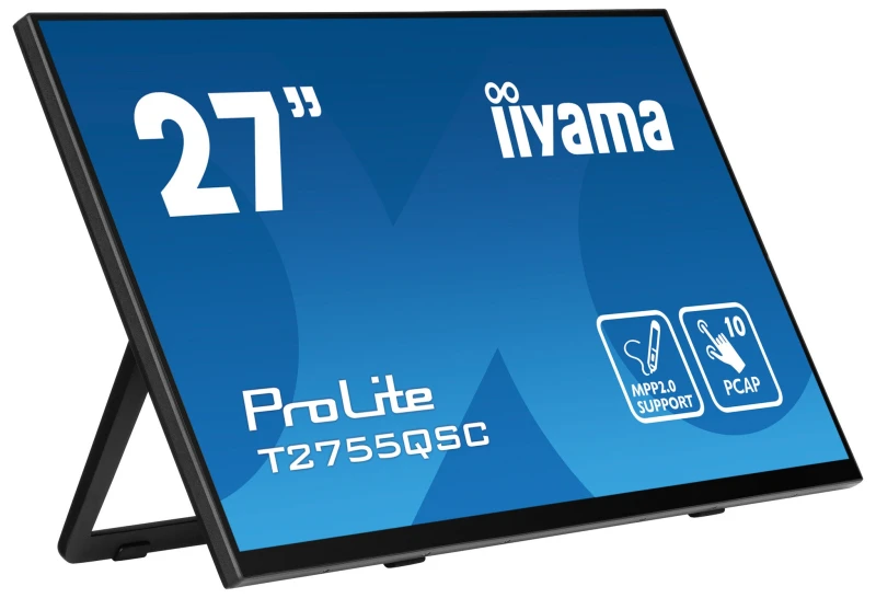 Image of iiyama iiyama ProLite T2755QSC-B1 computer monitor 68.6cm (27") 2560 x 1440 pixels Quad HD LCD Touch Screen Black T2755QSC-B1