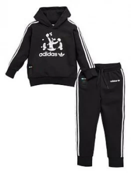 Image of Adidas Originals Childrens Goofy Tracksuit - Black