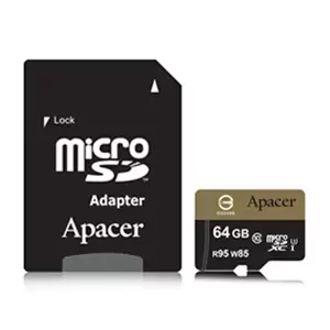 Image of Apacer Ap64Gmcsx10U1-R Microsdxc Uhs-I C10 64GB W/ Adapter