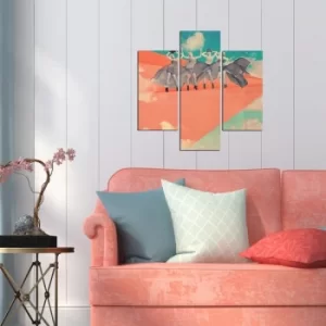 Image of 3MDF-014 Multicolor Decorative MDF Painting (3 Pieces)