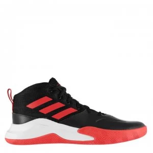 Image of adidas Own The Game Wide K Trainers Mid - Black/Red/Wht