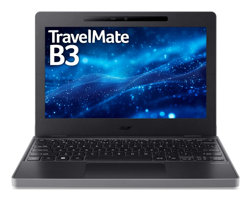 Image of Acer Acer TravelMate B3 laptop (TMB311-33-TCO) - 11.6" HD IPS, Intel N200, 8GB, 128GB SSD, Windows 11 Pro Education NX.VZLEK.00A