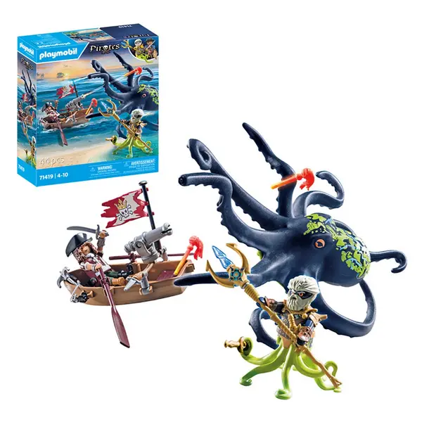 Image of Playmobil 71419 Pirates: Pirate Vs. Deeper - Battle With The Giant Octopus