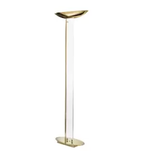 Image of Delphi Designer Glass Floor Light Polished Gold, 2x R7S