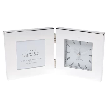 Image of Hotel Collection Hotel Hinged Clock - Silver