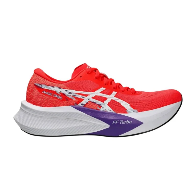 Image of Womens Asics Magic Speed 4 Red White AW25 Shoes, Size 37 - EUR