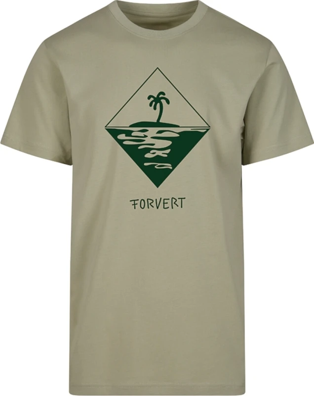 Image of Brandit Forvert Morro Bay T-Shirt, green-brown, Size M for Men