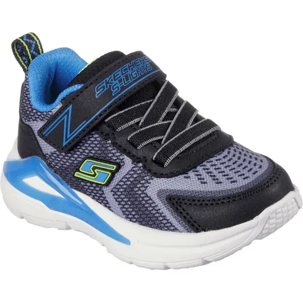 Image of Skechers Boys S Lights Tri Namics Trainers UK Size 4 (EU 21) Black/Charcoal SKE2219-BKYB-4