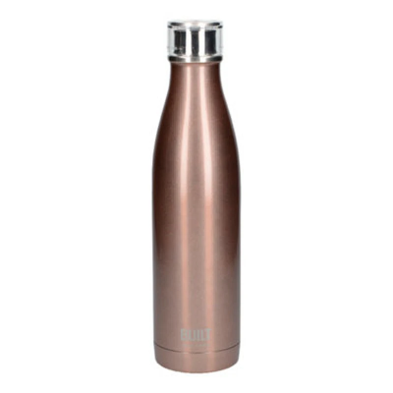 Image of BUILT New York Perfect Seal 740ml Rose Gold Double Walled Stainless Steel Hydration Bottle Rose Gold unisex