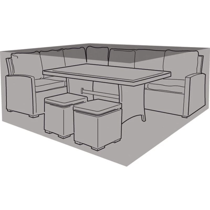 Image of Garland Large Casual Dining Set Cover Black, 5 Year Warranty W3645