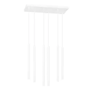 Image of Selter White Cluster Pendant Ceiling Light 6x G9