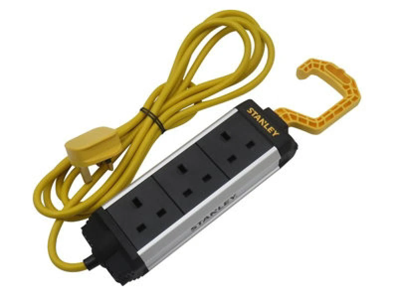 Image of Stanley 3-Gang Powerboard with Foldable Hook SXECFA1AHFE