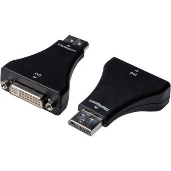 Image of Digitus AK-340603-000-S DisplayPort / DVI Adapter [1x DisplayPort plug - 1x DVI socket 29-pin] Black AK-340603-000-S