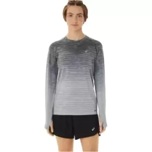 Image of Asics Seamless Long Sleeve Womens Running Top - Grey