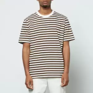 Image of Norse Projects Mens Johannes Nautical Stripe T-Shirt - Ecru - M